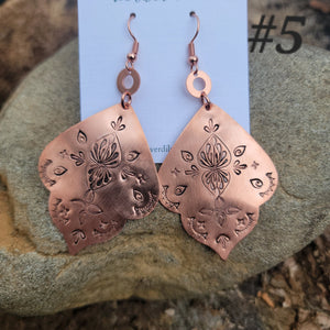 Moroccan Mandala Earrings in Copper