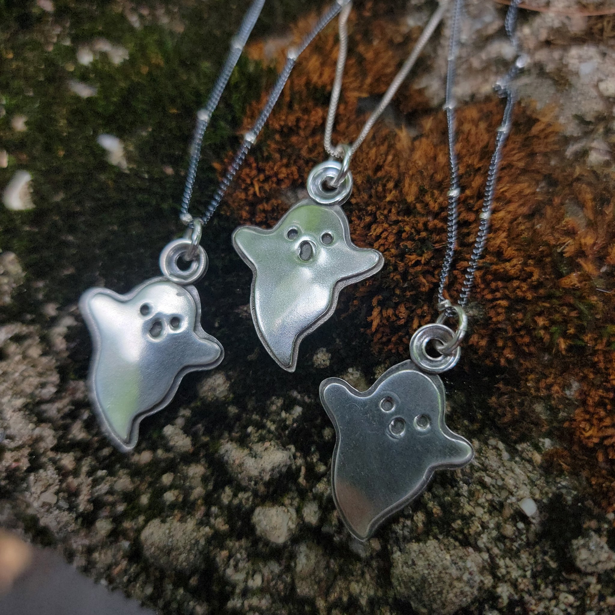 Ghost Pendant in Sterling Silver