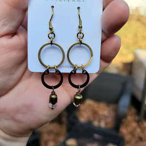 Geometry in Black & Gold Earrings