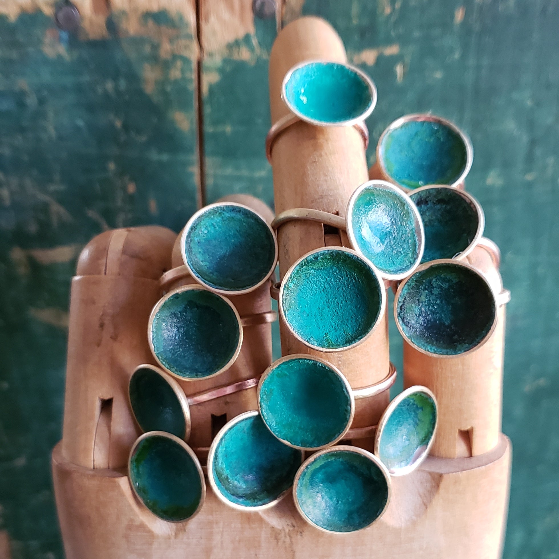 Verdigris Cup Brass Ring