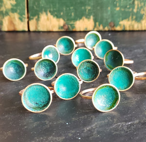 Verdigris Cup Brass Ring