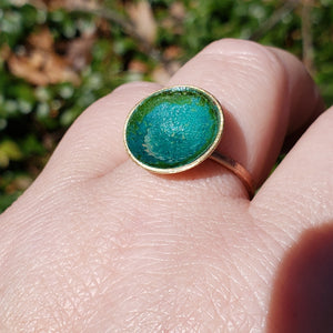 Verdigris Cup Brass Ring