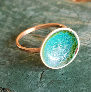 Verdigris Cup Brass Ring