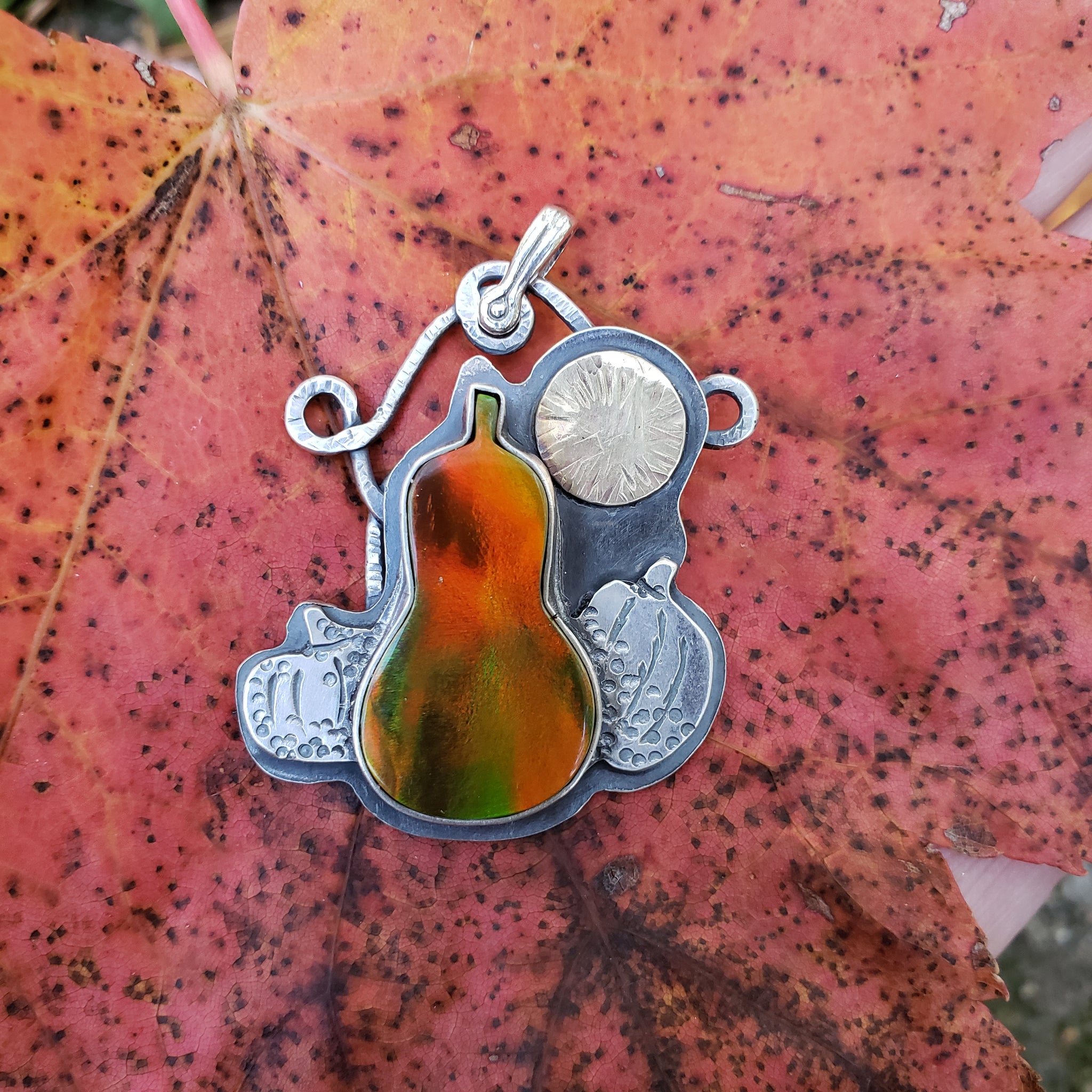 Pumpkin Patch Opal Pendants in Sterling Silver