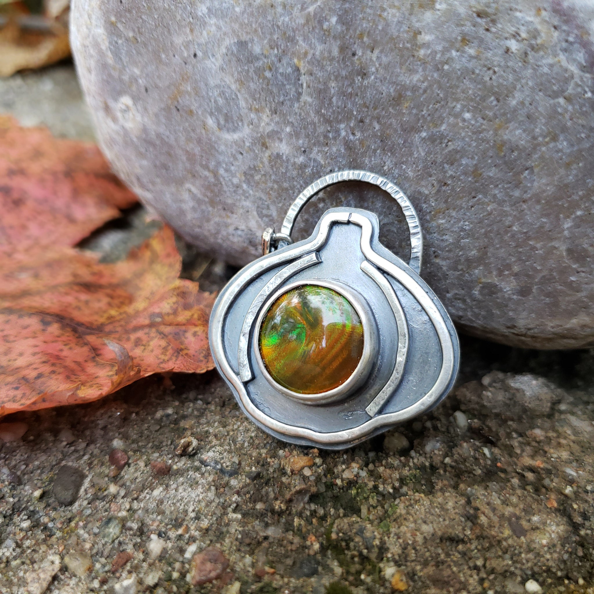 Pumpkin Patch Opal Pendants in Sterling Silver