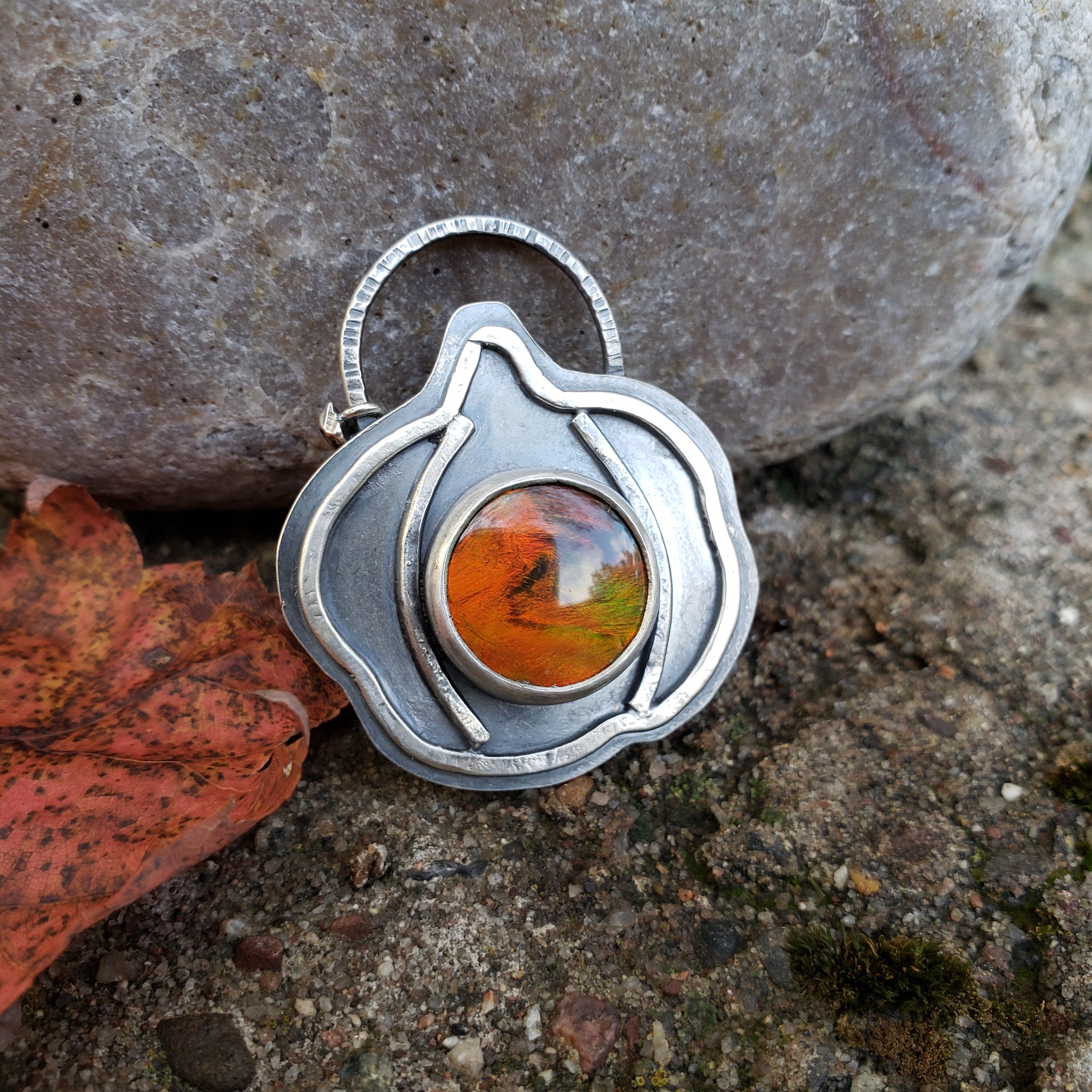 Pumpkin Patch Opal Pendants in Sterling Silver