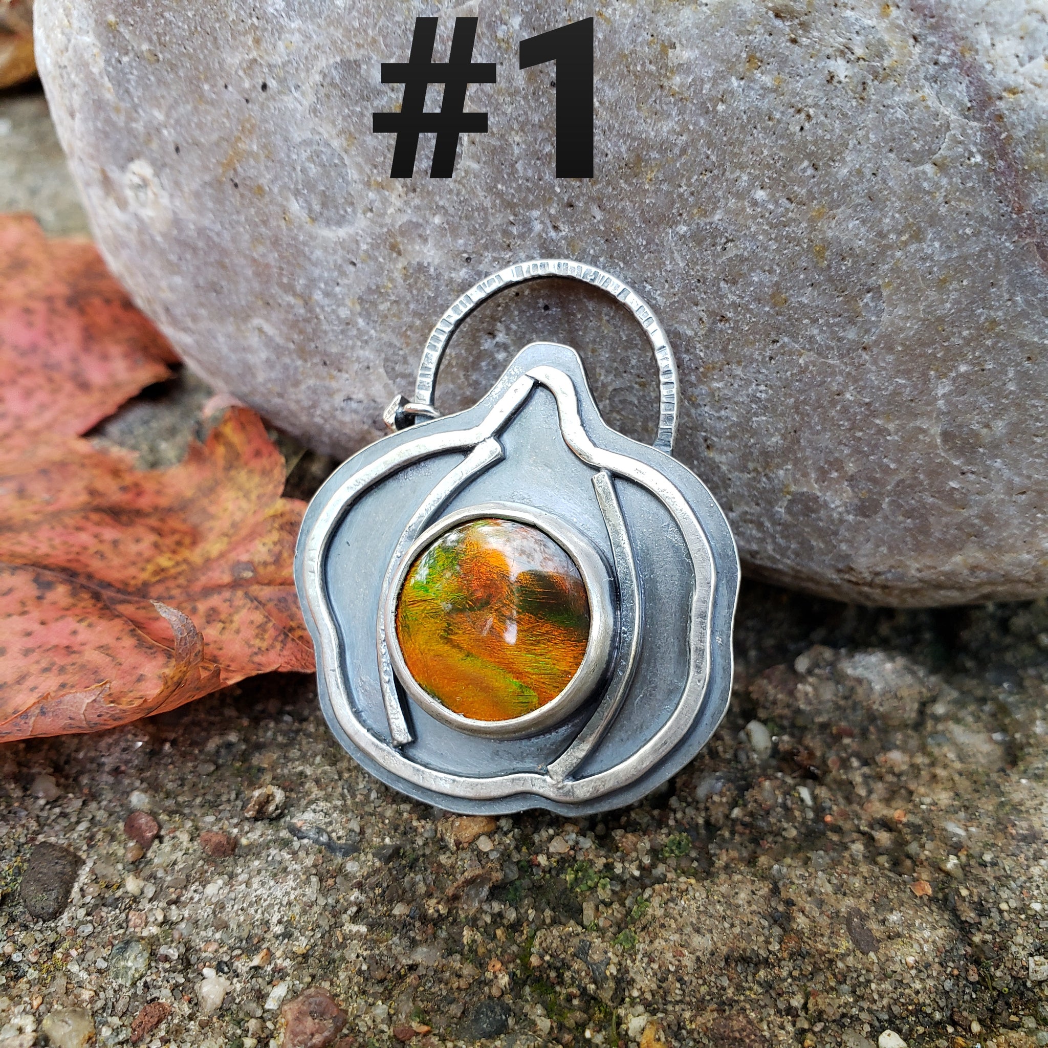 Pumpkin Patch Opal Pendants in Sterling Silver