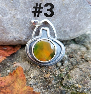 Pumpkin Patch Opal Pendants in Sterling Silver