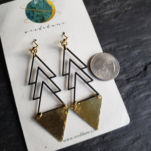 Elemental Metals Collection ◇Zenith◇ Celestially-Inspired Brass Earrings