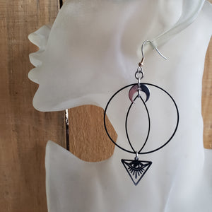 Elemental Metals Collection ◇ Illuminati ◇ Celestially-Inspired Brass Earrings