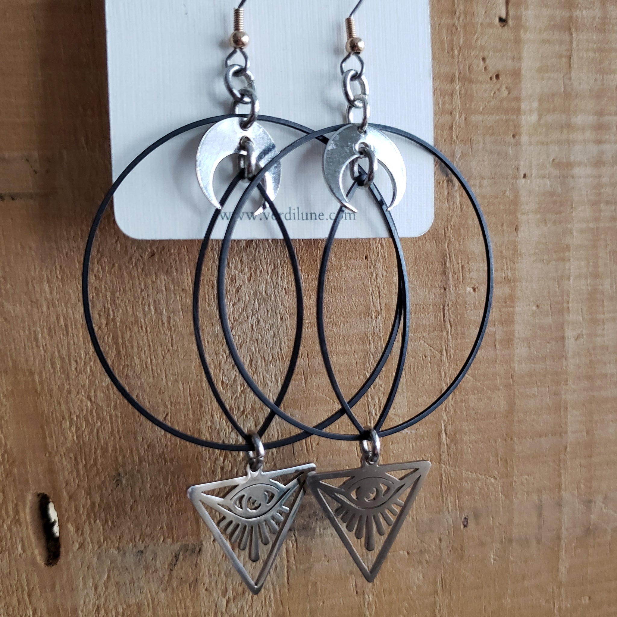 Elemental Metals Collection ◇ Illuminati ◇ Celestially-Inspired Brass Earrings