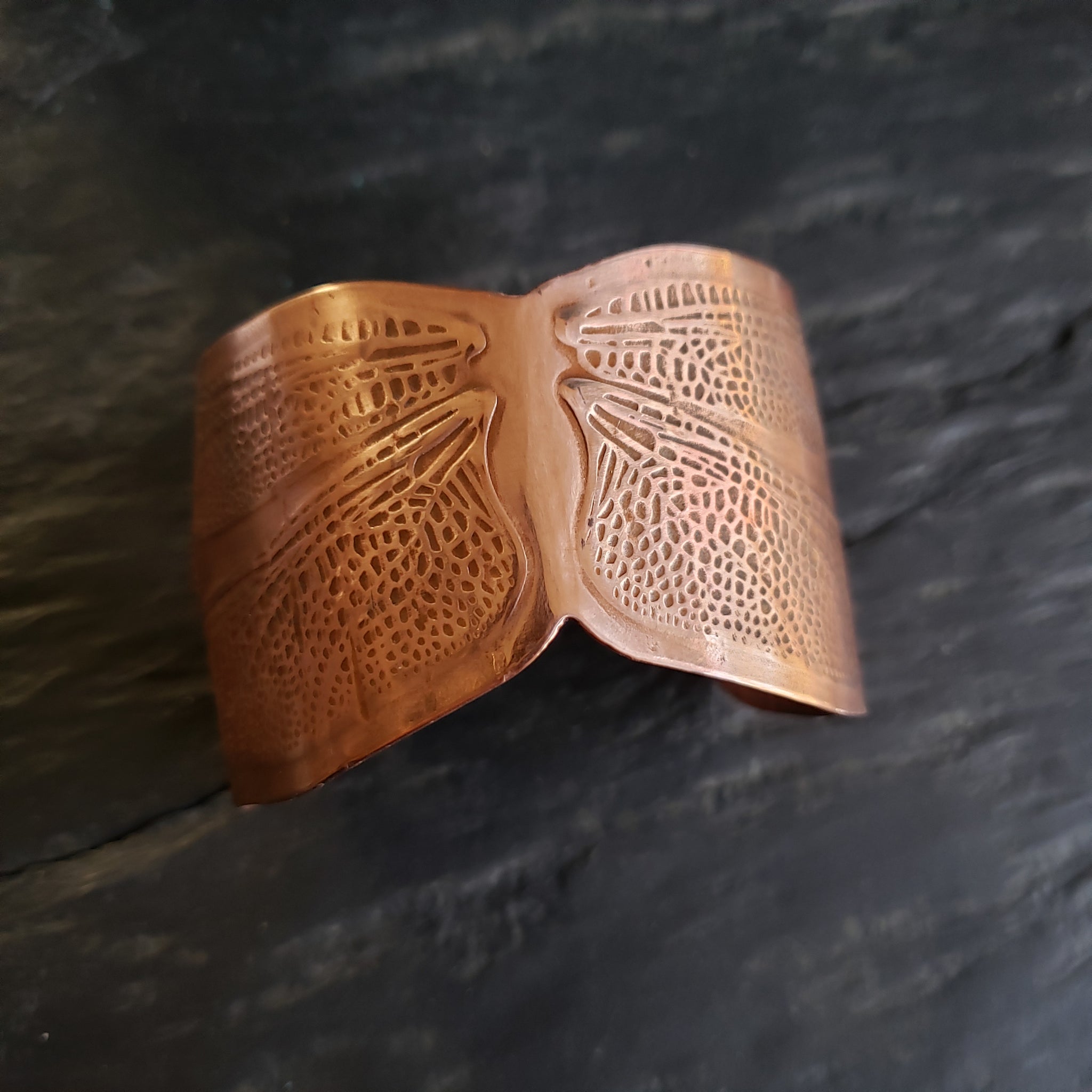 Dragonfly Wing Cuff in Copper