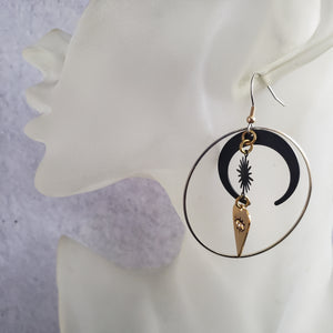 Elemental Metals Collection ◇ Eye♡You ◇ Celestially-Inspired Brass Earrings