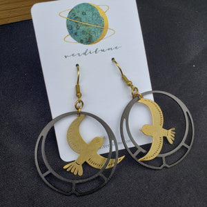 Elemental Metals Collection ◇ Soar ◇ Celestially-Inspired Brass Earrings