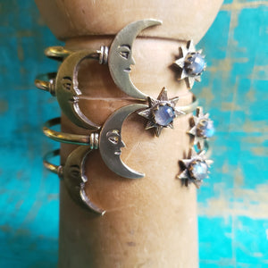 Elemental Metals Collection ◇ Star Stuff Cuff ◇ Celestially-Inspired Brass & Labradorite Bracelet