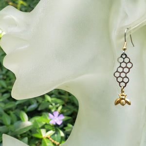 Elemental Metals Collection ◇Honeycomb◇ Celestially-Inspired Brass Earrings