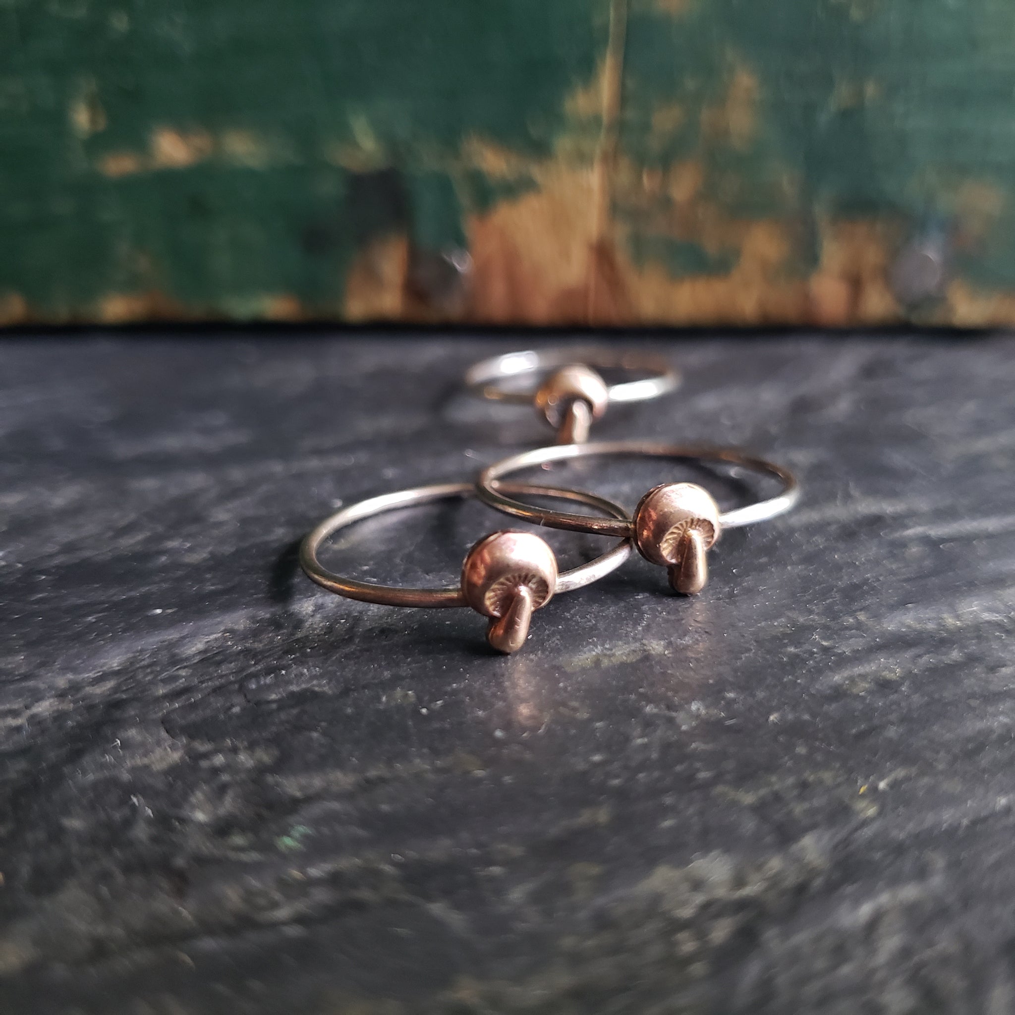 Toadstool Copper & Sterling Silver Ring