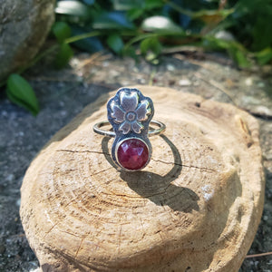 Sterling Silver Token Gemstone Rings - Rubies & Sapphire