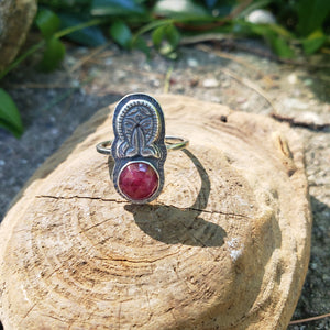 Sterling Silver Token Gemstone Rings - Rubies & Sapphire