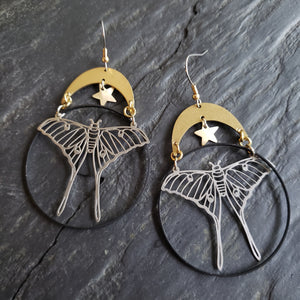 Elemental Metals Collection ◇Luna◇ Celestially-Inspired Brass Earrings