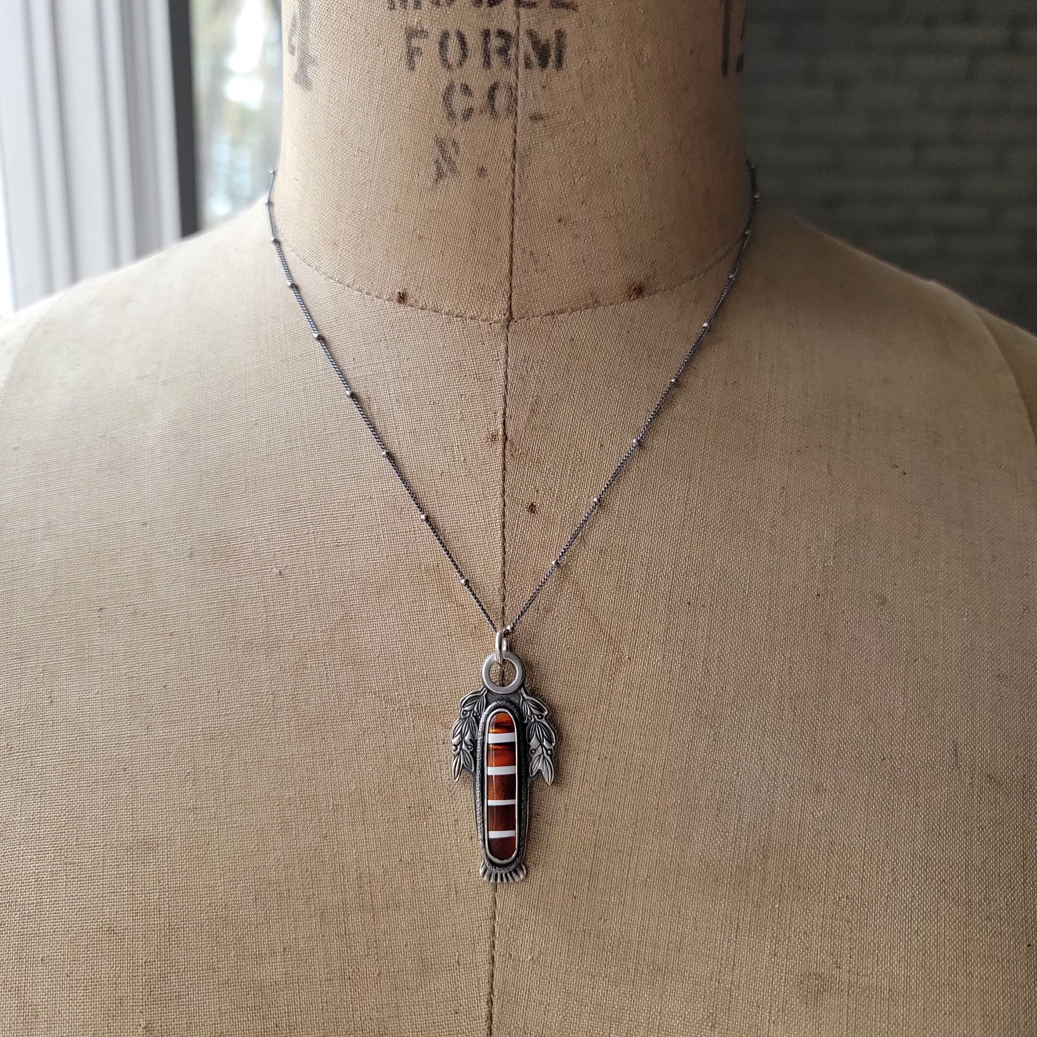 Candy Cane Striped Opal Pendants in Sterling Silver