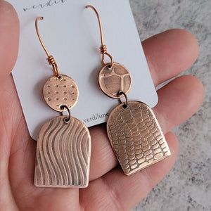 Mix n' Match Copper Arch Earrings