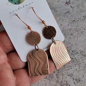 Mix n' Match Copper Arch Earrings