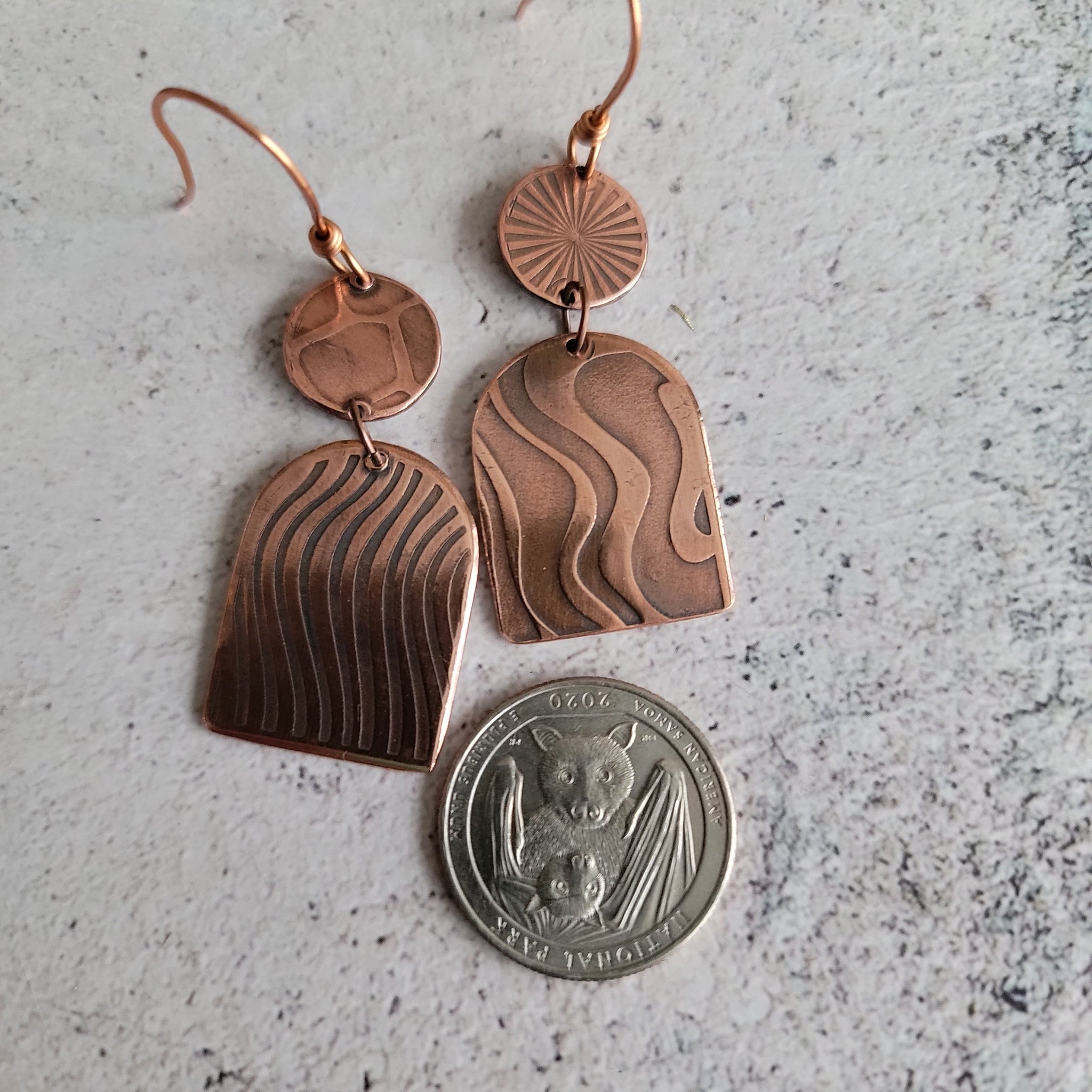 Mix n' Match Copper Arch Earrings