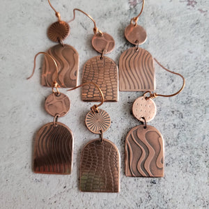 Mix n' Match Copper Arch Earrings