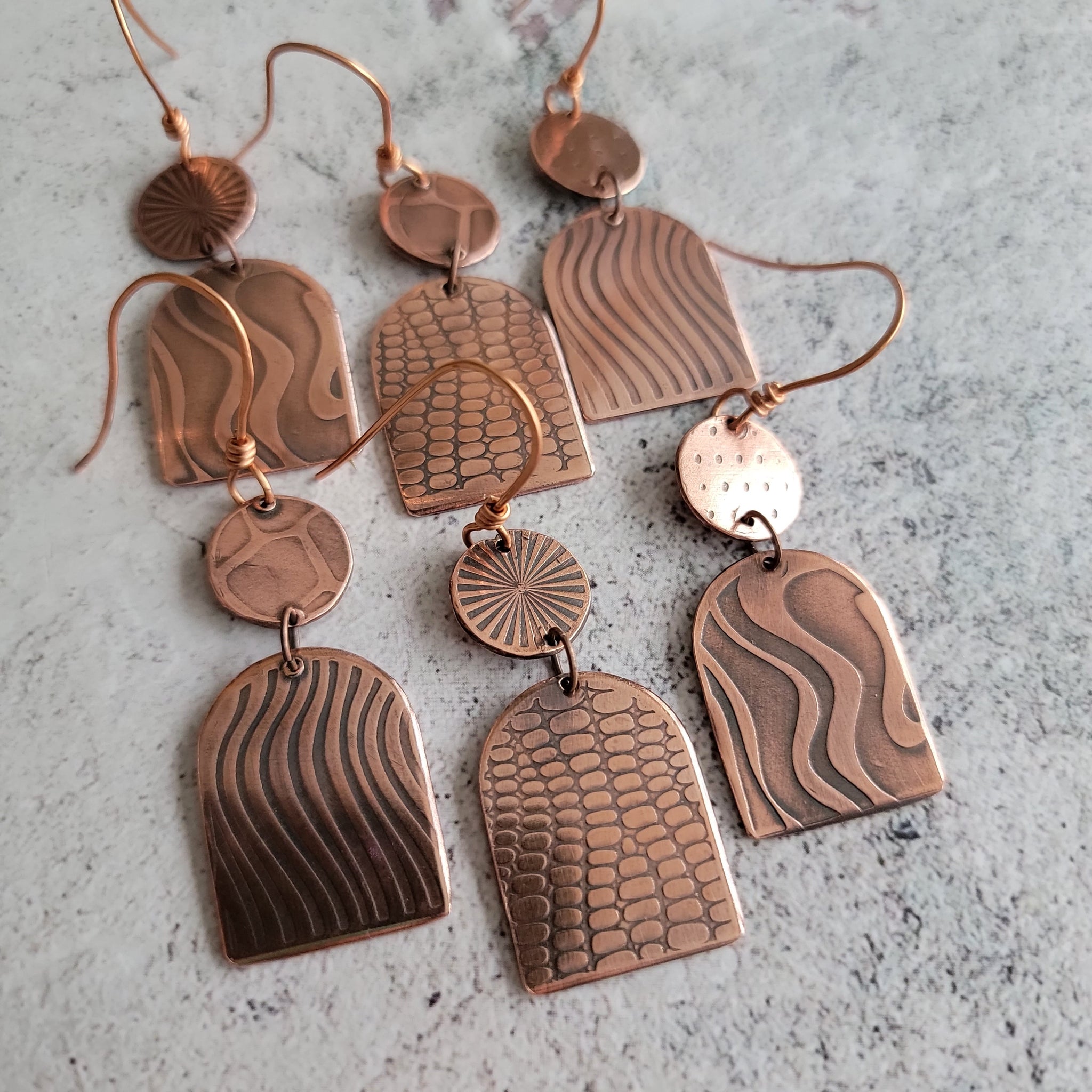 Mix n' Match Copper Arch Earrings