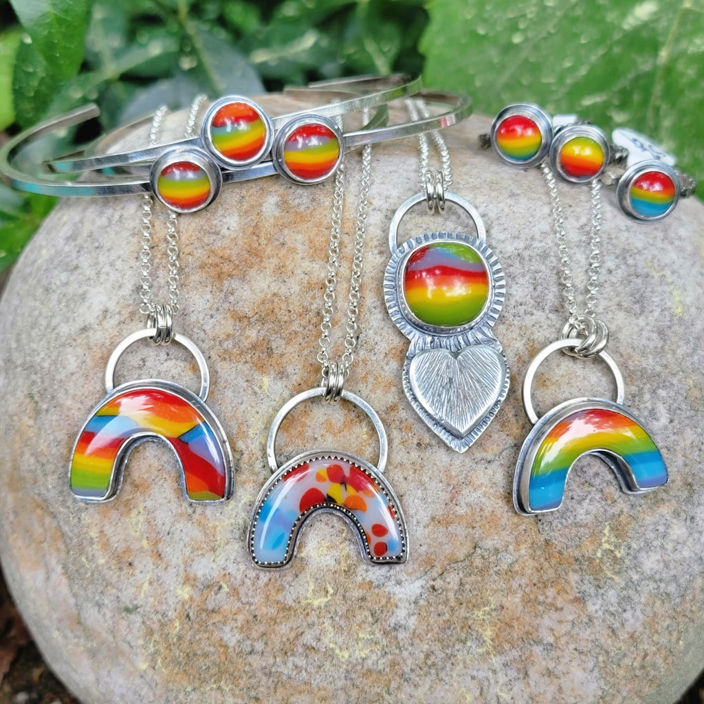 Pride 2022 Collection - Rainbow Glass in Sterling Silver