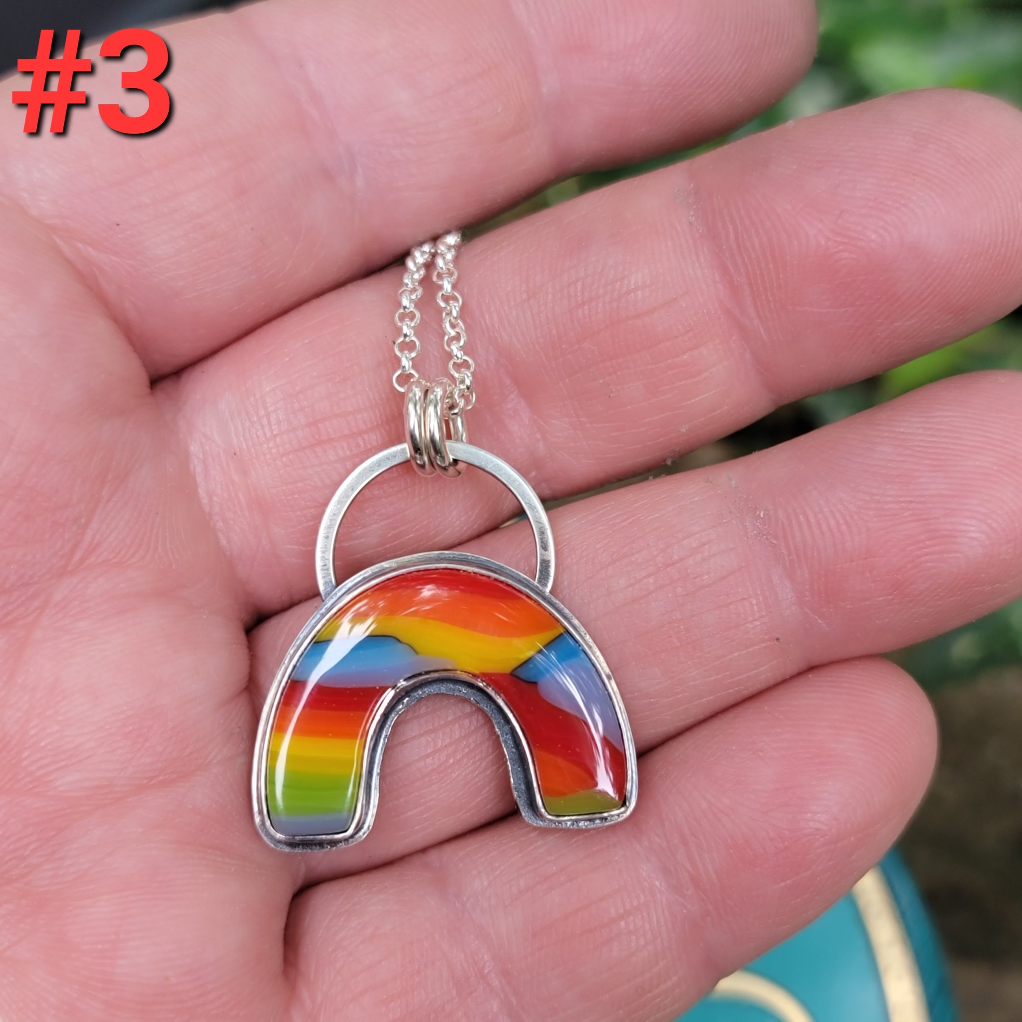 Pride 2022 Collection - Rainbow Glass in Sterling Silver