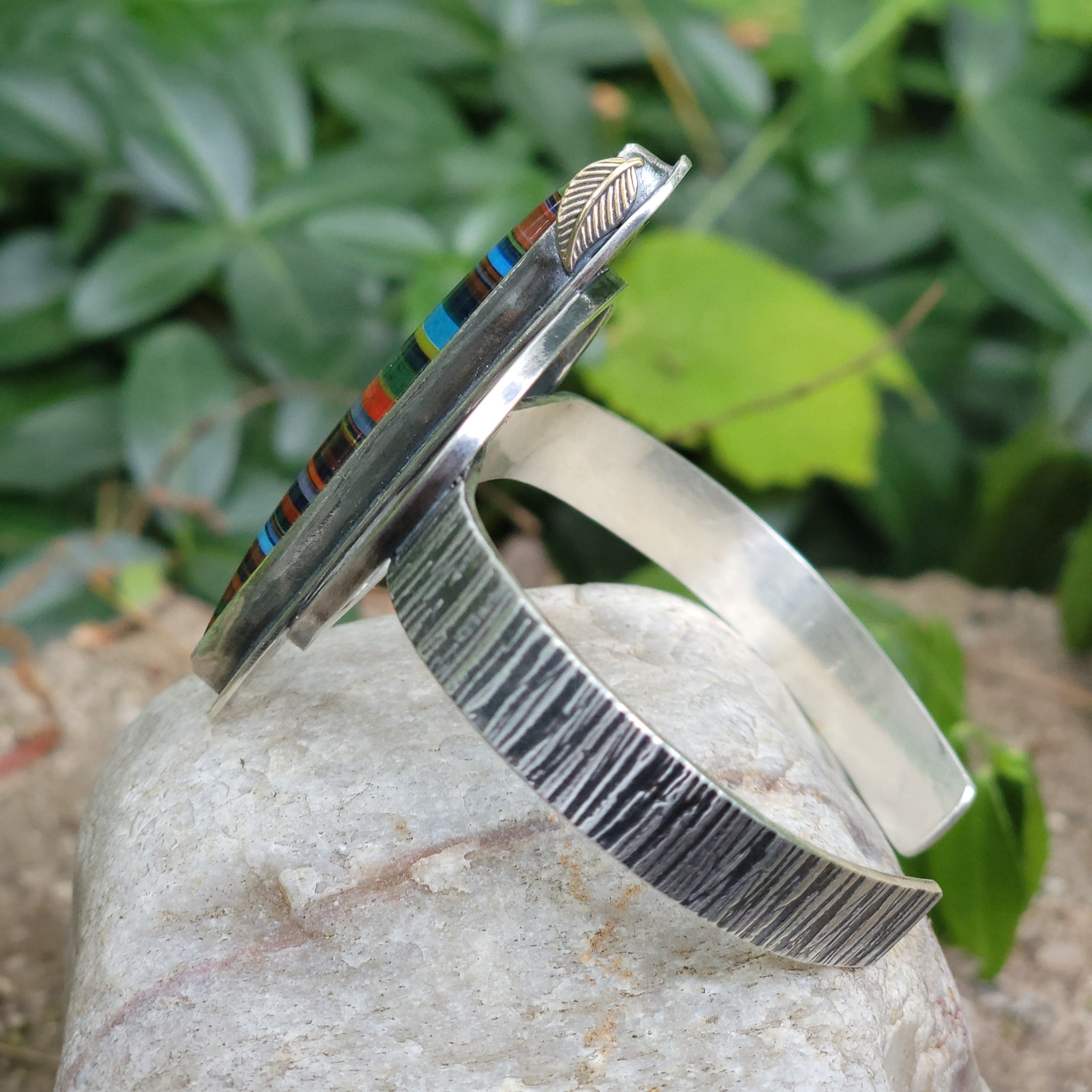 Surfite Geometric Statement Cuff Bracelet in Sterling Silver Cuff Bracelet