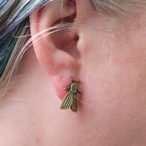 Naturalist Brass Stud Earrings