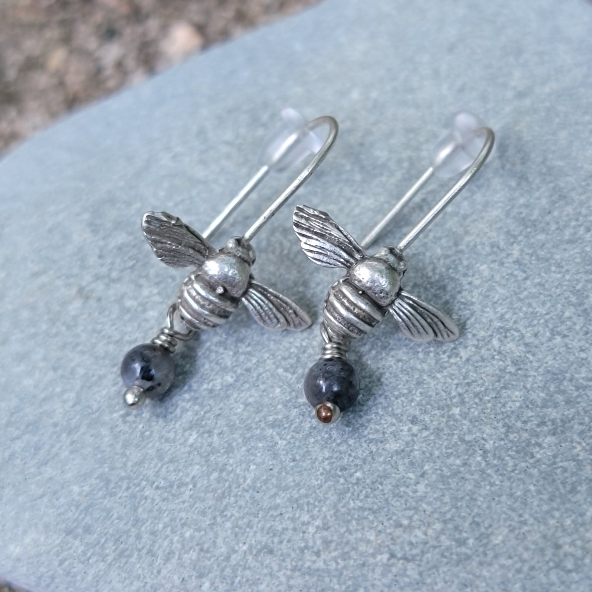 Tiny Honeybee Dangle Earrings