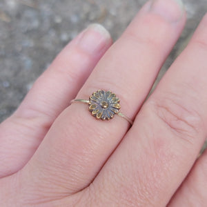 Daisy Brass & Sterling Silver Stacking Ring