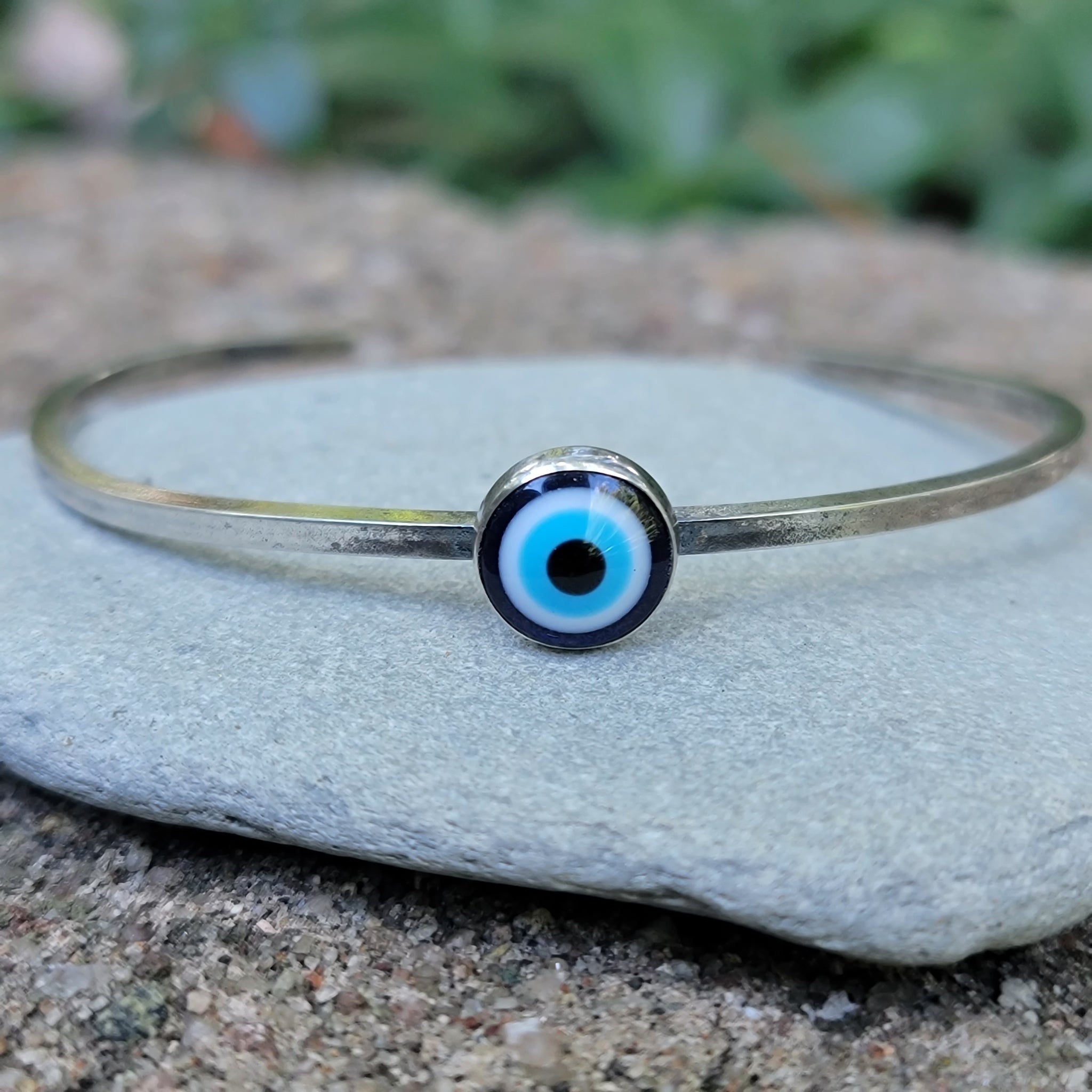 Mati Greek Evil🧿Eye Cuff in Sterling Silver