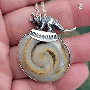 Dinosaur Collection - Dinos & Fossilized Gemstones in Sterling Silver